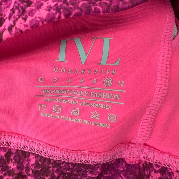 IVL Collective Workout Bra size 10 pink snakeskin - Picture 2 of 3